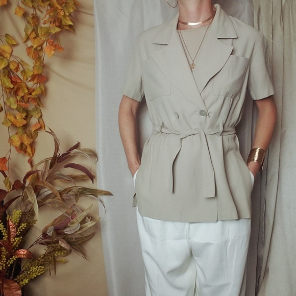 Vintage Blazer Beige Minimal Safari - Picture 2 of 8